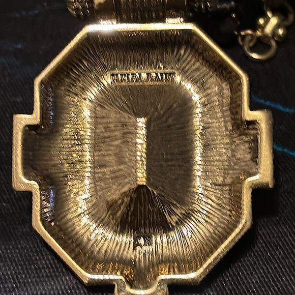 Heidi Daus Large Crystal Art Deco Style Pendant Necklace on Satin Cord - Picture 2 of 10